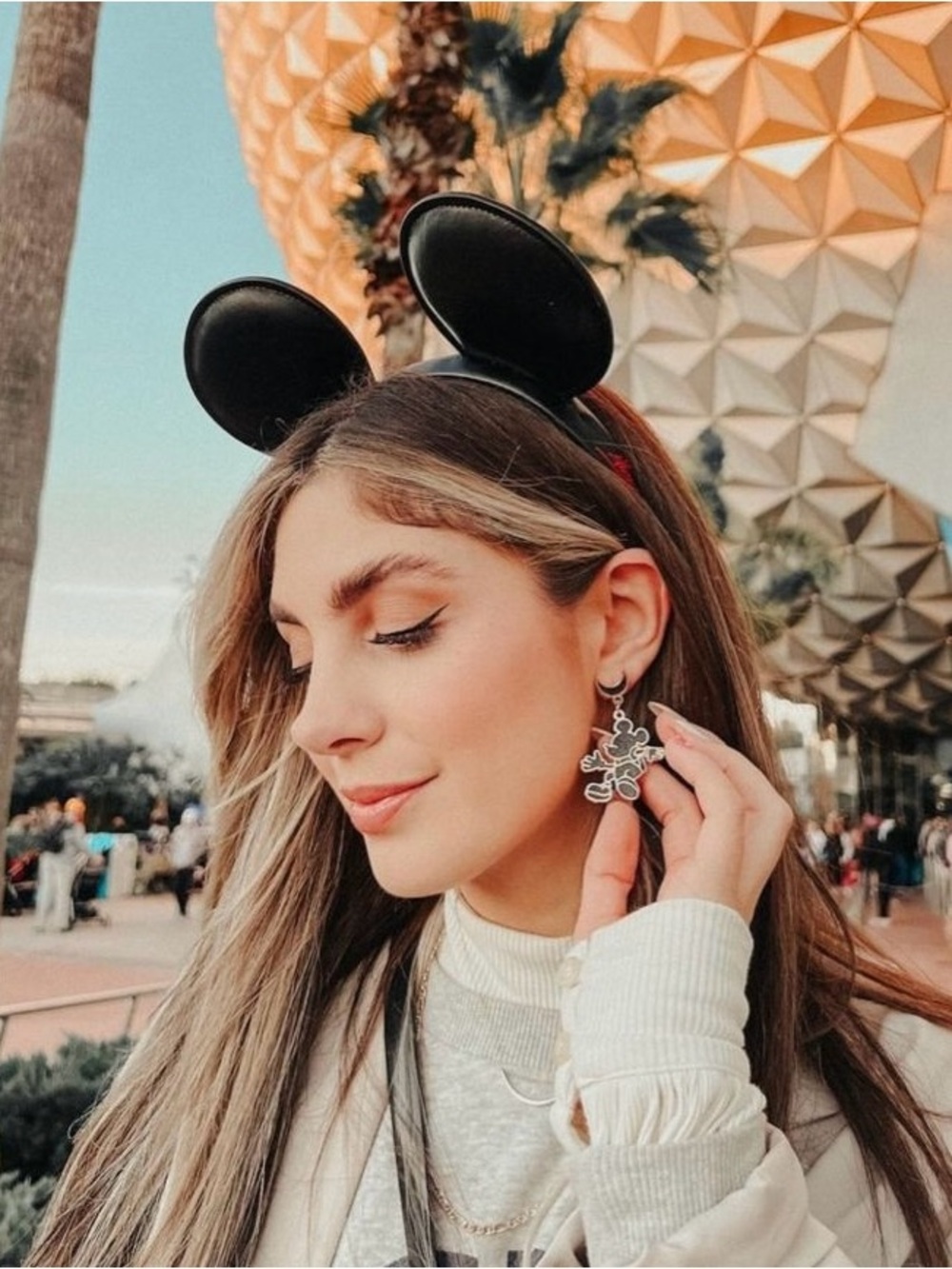 Disney Parks | Mickey Mouse Signature Black Faux Leather Ears |